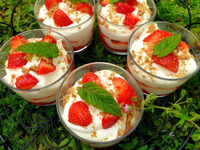 crèmes parfaites aux fraises!