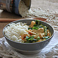 Curry de crevettes - pistou de coriandre