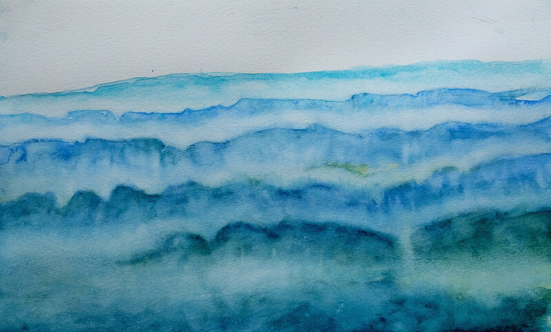 brumes sur broceliande aquarelle avril 2018