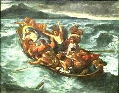 Bibl-Hist-Jésus-Le Christ sur le lac de Génésareth - Delacroix - 1853