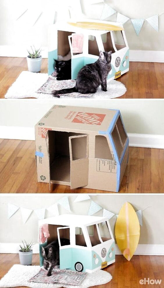 Cabanes En Carton Que Les Chats Vont Adorer Stephanie Froger Votre Decoratrice