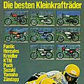 Motorrad 12 juillet 1978, le grand test des meilleurs kleinkrafträder 