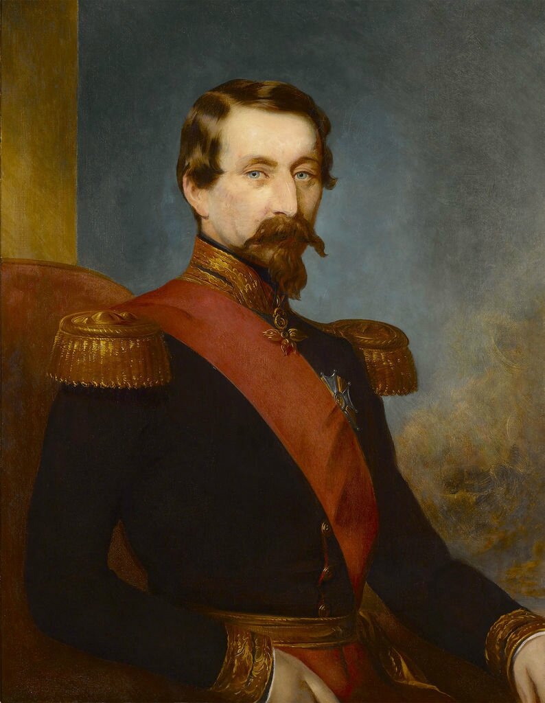 The portraits of the Emperor Napoleon III and his wife Empress