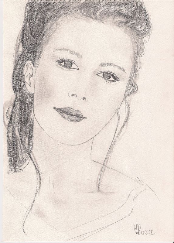 Dessin Visage Femme Crayon