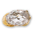 A rock crystal and diamond ring, david webb