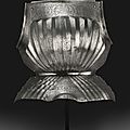 ‘maximillian’ breastplate. etched in the manner of the ‘danube school’, italian, circa 1520