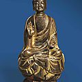 A rare and finely cast gilt-bronze figure of sakyamuni, sui dynasty (581-618)