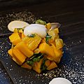 Tartare mangue ananas au basilic et 