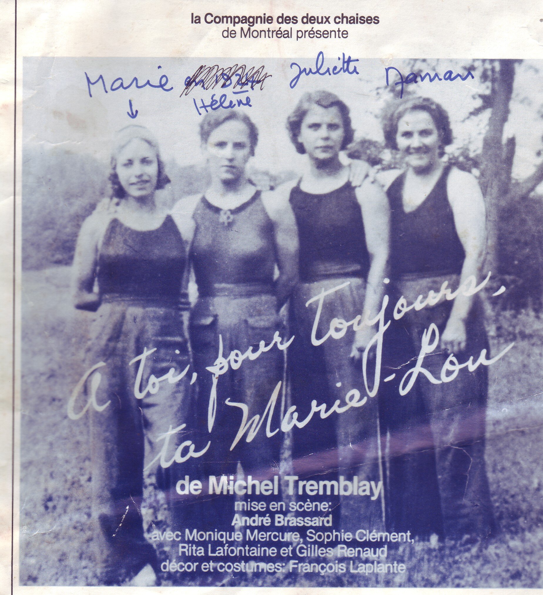 A Toi Pour Toujours Ta Marie Lou Theatre La Bordee