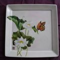 Peinture sur porcelaine-fleurs et légumes