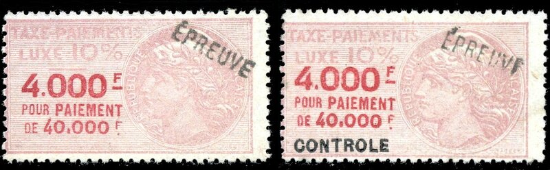Taxe de luxe 33A + 33B