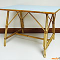 Petit mobilier ... table en rotin * louis 