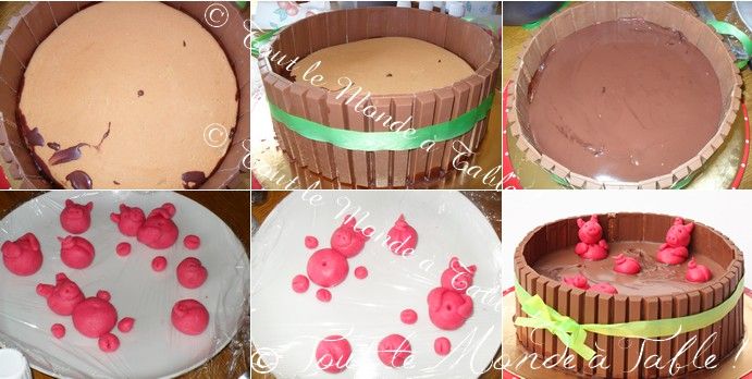 Gateau 3d La Piscine A Cochons Tout Le Monde A Table