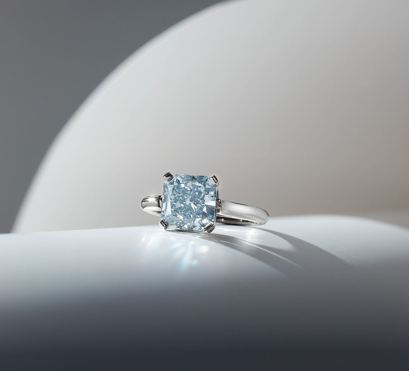fancy intense blue diamond ring 