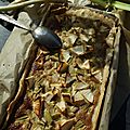 Tarte à la rhubarbe et à la pistache