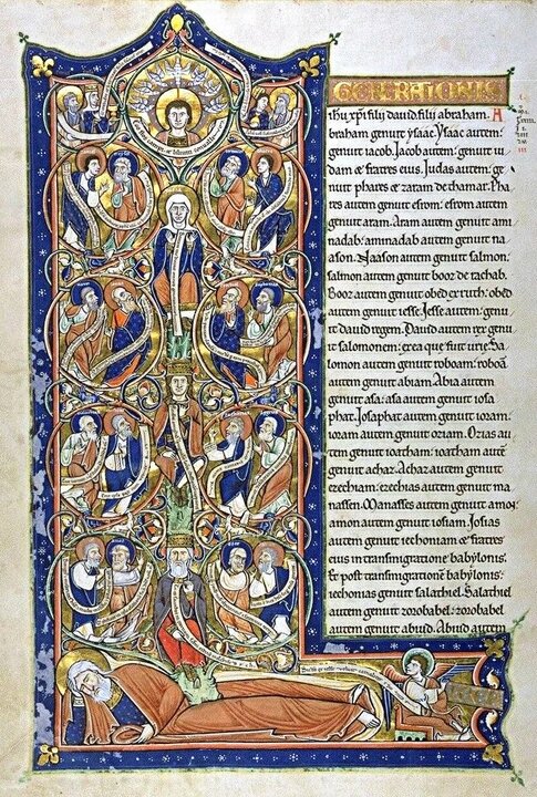 Arbre de Jessé, Bible des Capucins, BNF, vers 1180