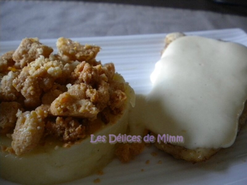 Filet de sandre, émulsion de parmesan et purée en crumble amandes-parmesan 3