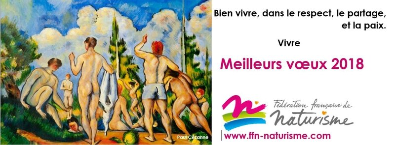 2018 carte voeux Fédération françaide de naturisme