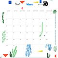 Calendrier Mensuel Les enfants terribles