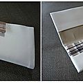 porte-cartes simili cuir blanc