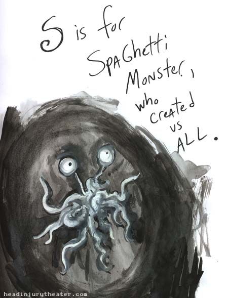 s is for flying spaghetti monster jared hindman