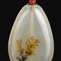 Two banded agate snuff bottles & a small dendritic agate snuff bottle @ bonhams