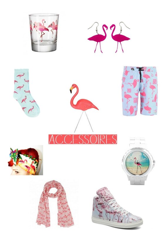 basket flamant rose