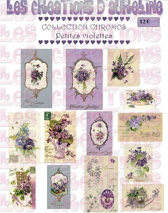 pochette petites violettes