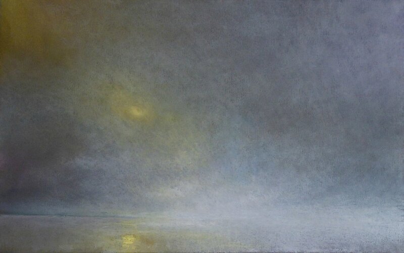 horizon elevation 78 janv 2017 pastel à l'huile 48 x 32 cm