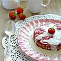 Visitandines renversées aux fraises & crème anglaise...ig bas