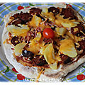 Flat bread pizza au chorizo