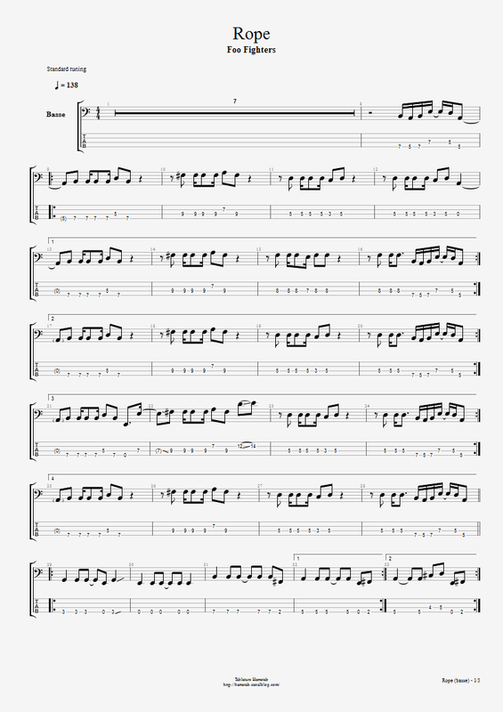 Foo Fighters Rope Hamstab