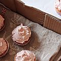 Cupcakes vanille & framboise 