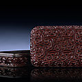 A very rare tixi lacquer rectangular box and cover, southern song dynasty (1127-1279)