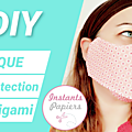 Diy masque de protection en origami - facile et rapide