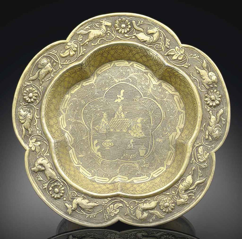 A rare silver-gilt flower-form tazza, Liao-Song dynasty,10th-12th century