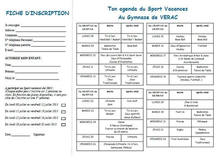 Sport Vacances 2013 intérieur