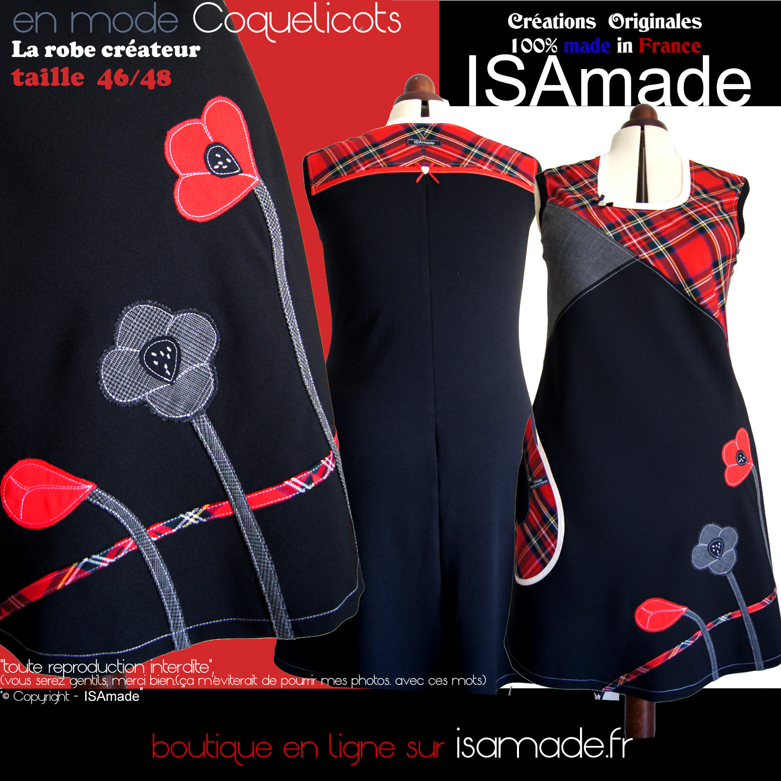 robe made in France coquelicots
