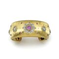 Diamond bracelet & pink sapphire and diamond bangle, buccellati