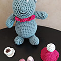 #crochet : créez vos animaux amigurumi #7 l'hippopotame gourmand