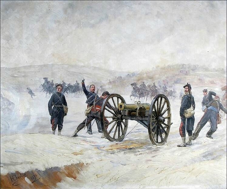 Chartier (Henri), soldats français au canon (1896)