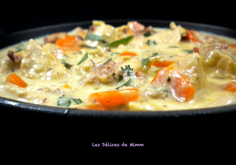 Filets de poulet aux lardons et à l'estragon 2