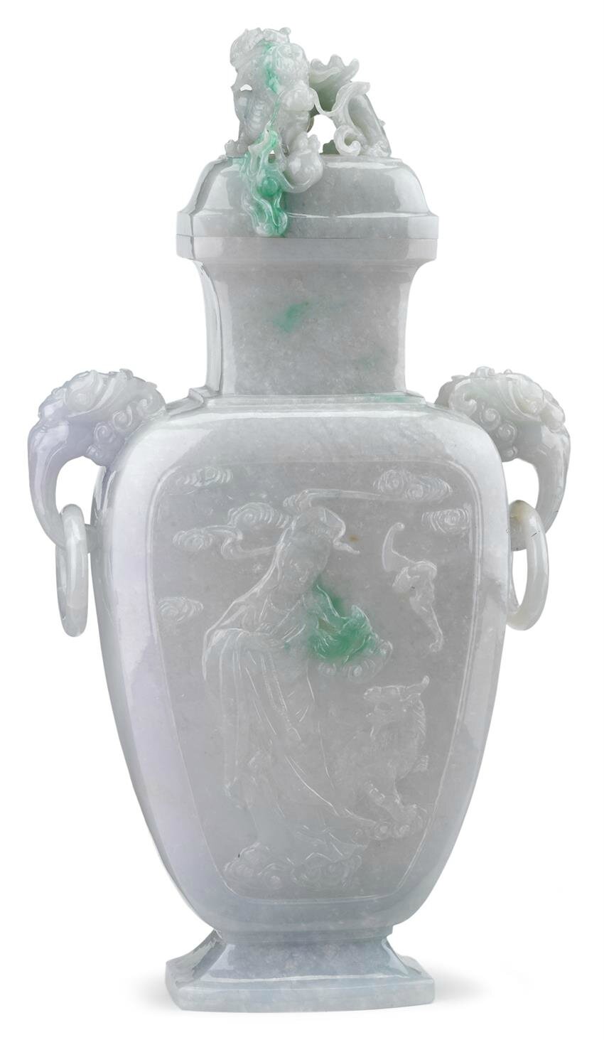 Chinese jadeite covered vase Alain.R.Truong