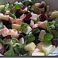 Salade de Cresson au Gouda jeune, Betteraves et Pommes