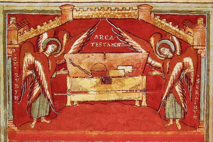 Arche d'Alliance, psautier de st Michel Heidelberg, XIe s, détail
