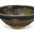 A large Cizhou-type russet 'oil-spot' bowl, China, Jin dynasty, 12th-13th century