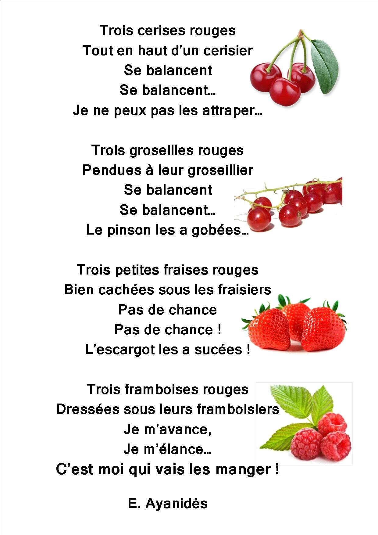 Image result for poésie fruits