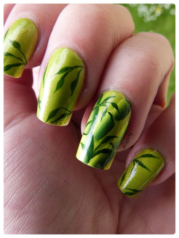 Nail art Bambou hommage à Supernana Les ongles de Luyang