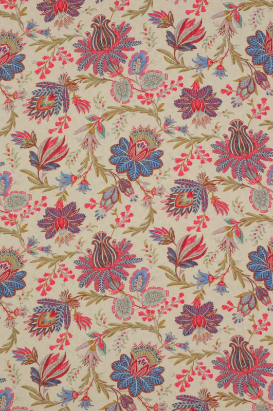 18 'Casimir' red blue £120 a 10-metre roll from Colefax & Fowler