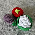 Légumes pour dînette au crochet